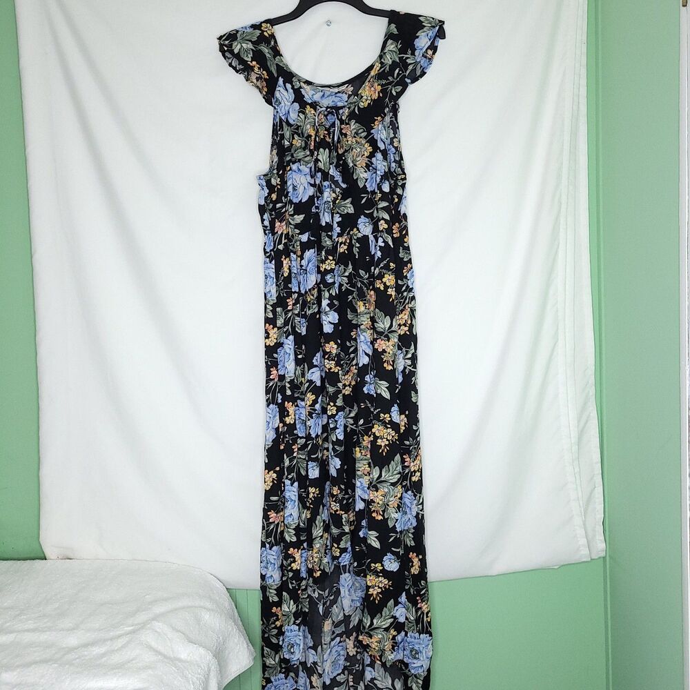American Eagle Outfitters Women's Large Floral Print Hi-Low Hem Maxi Dress (NWT
